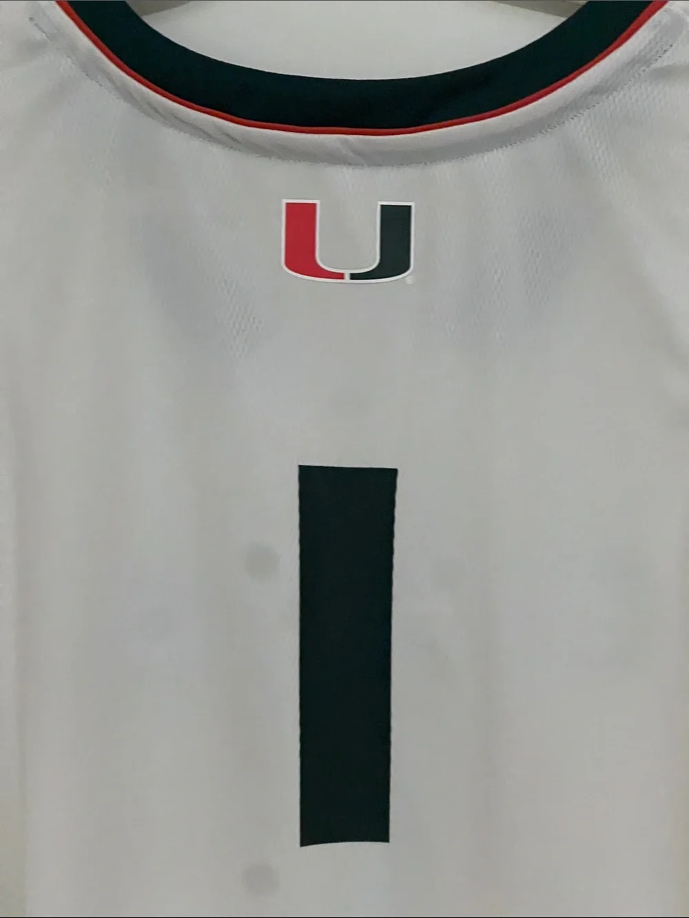 Adidas University of Miami Hurricanes #1 Swingman Basketball Jersey Sz XL NWOT